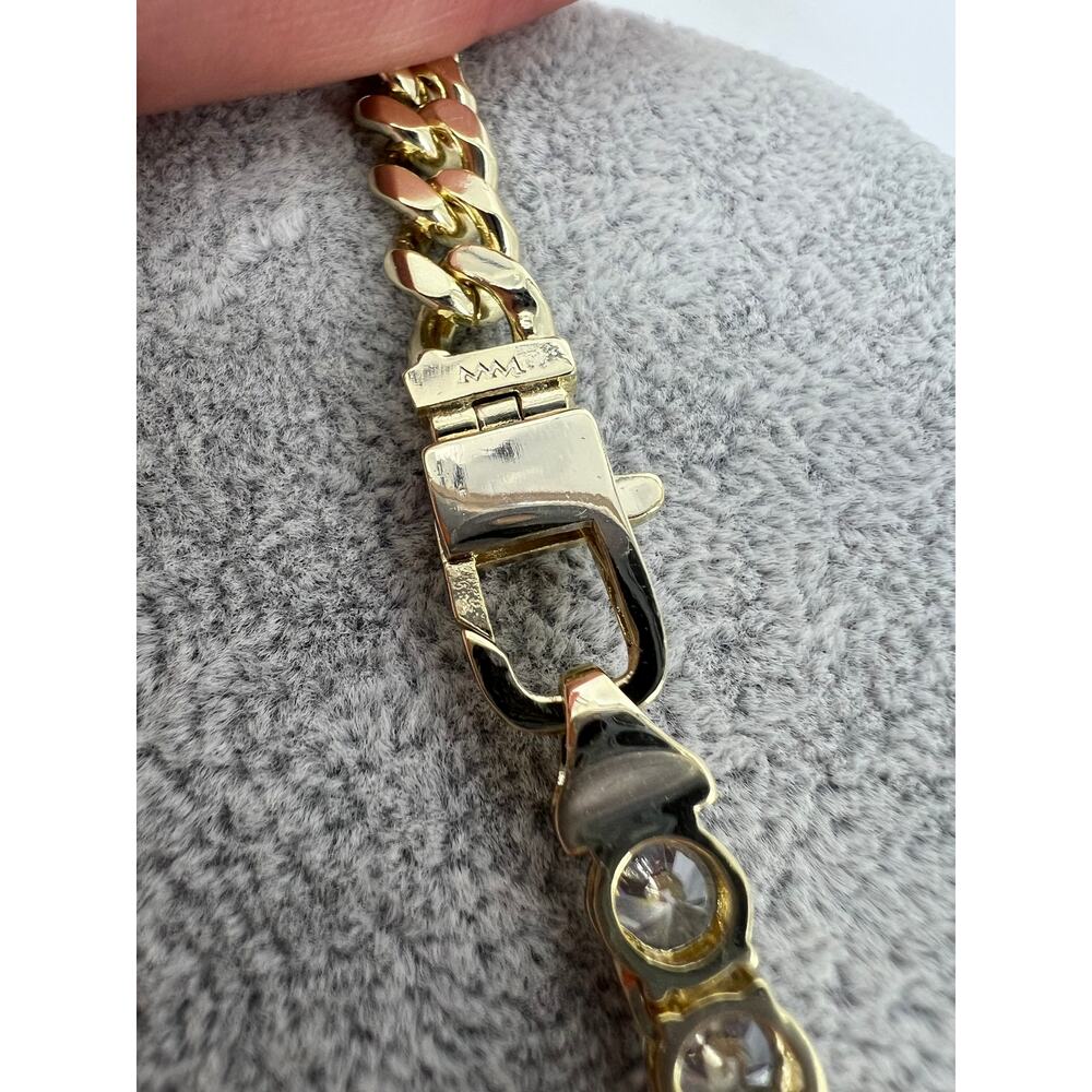 Melinda Maria Julian Loves Diamonds Cuban Chain Necklace 16" - Picture 12 of 12